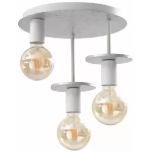 Image of Keter Saturn Multi Arm Semi Flush Ceiling Light Silver, 30cm, 3x E27