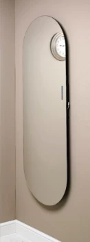 Image of Wickes Soap Ellipse Electric Glass Radiator - Mirrored 1380 x 500 mm