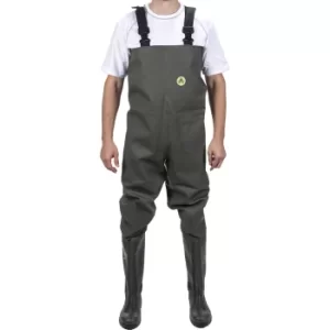 Image of Amblers Safety Tyne Chest Safety Wader Green Size 10