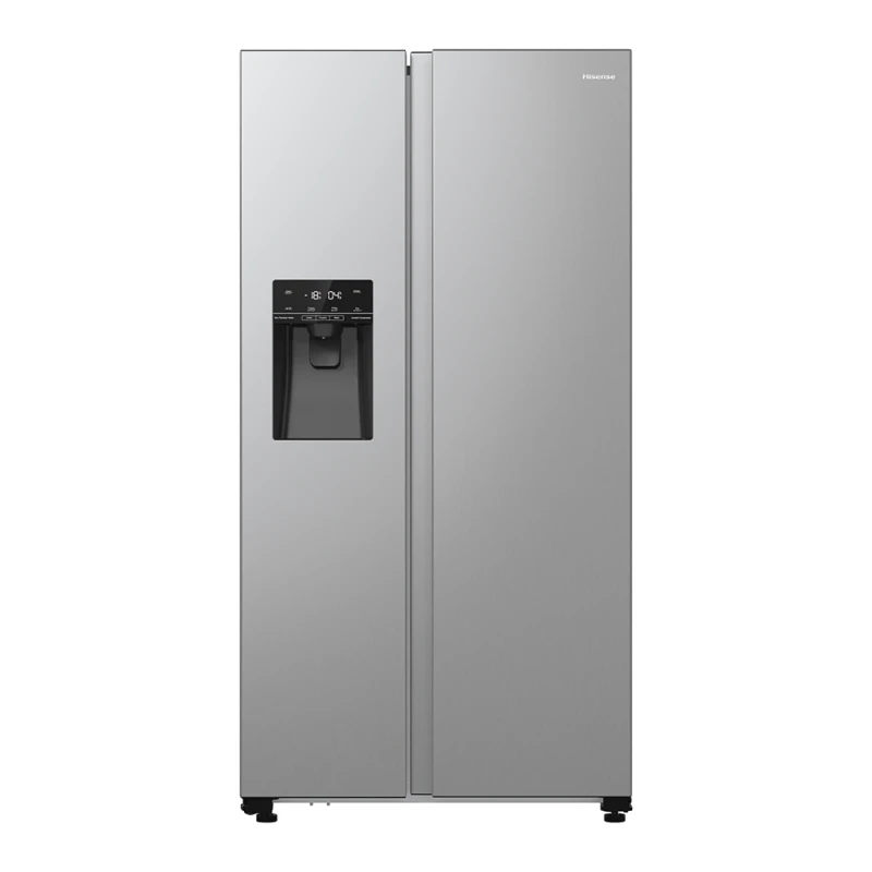 Image of Hisense PureFlat RS5P535NTCDUK Non-Plumbed Total No Frost American Fridge Freezer - Stainless Steel - D Rated