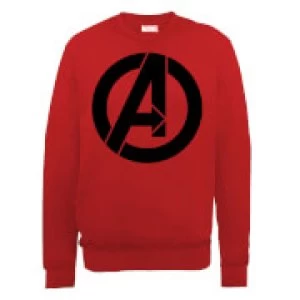 Image of Marvel Avengers Assemble Simple Logo Sweatshirt - Red - M