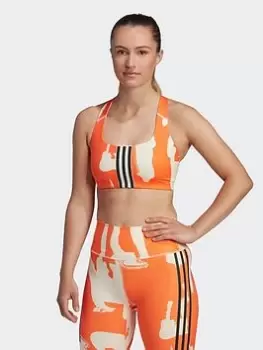 Image of adidas Thebe Magugu Training Medium-support Bra, Grey, Size L, Women