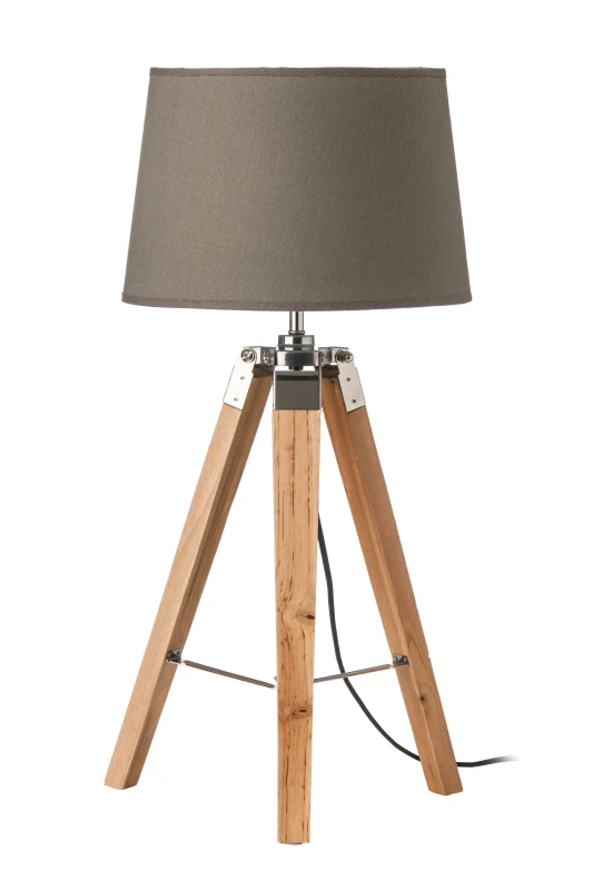 Image of Premier Housewares Interiors by Premier Tripod Table Lamp Grey