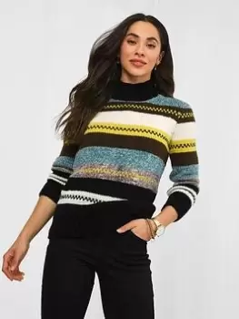 Image of Joe Browns Strike A Pose Stripe Jumper -blue, Blue, Size 8, Women