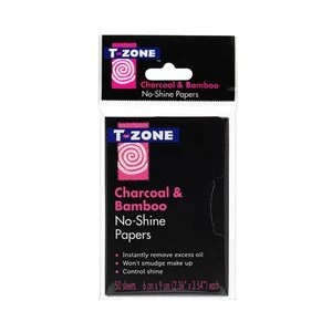Image of T-Zone Charcoal and Bamboo No Shine Papers 50s