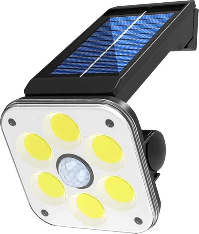Image of Solar Powered Outdoor PIR Motion Sensor Lamp with Adjustable Light ELV-937509 Flood Light