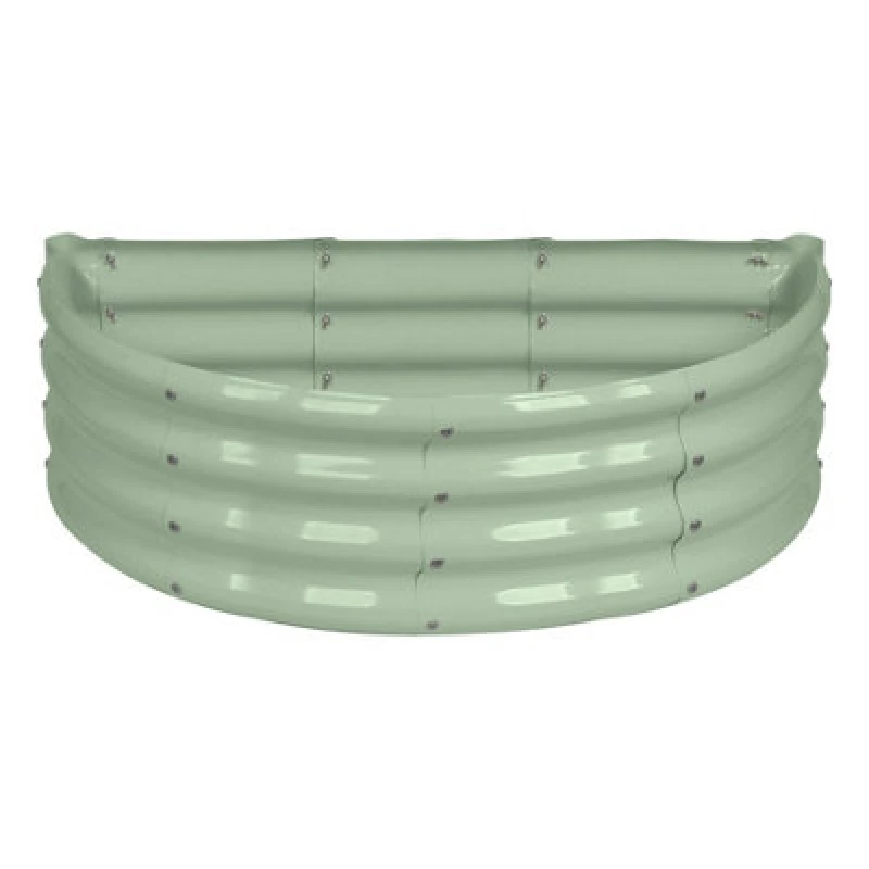 Image of Harbour Housewares Semicircular Galvanised Steel Raised Garden Bed - 90Cm X 45Cm - Green