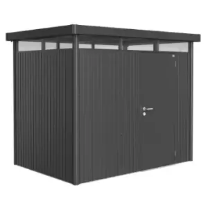 Image of Biohort Highline Metal Shed H2 Standard door 9 x 6 - Dark Grey