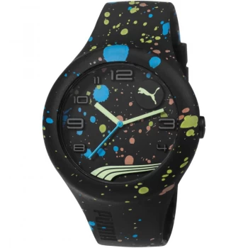 Image of Mens Puma PU10321 FORM XL - Black splash Watch