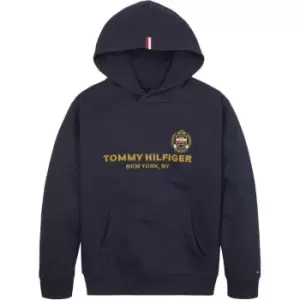 Image of Tommy Hilfiger Th Ny Crest Hoodie - Blue