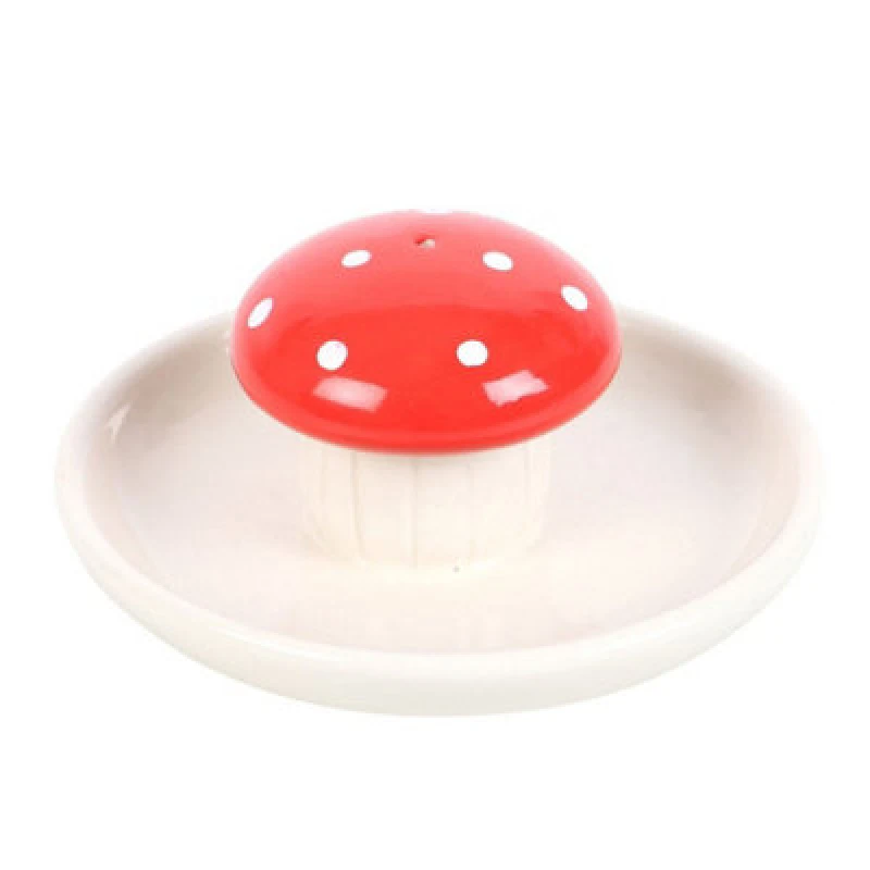 Image of Something Different Something Different Mushroom Incense Holder in White White One Size Unisex 5063574549561