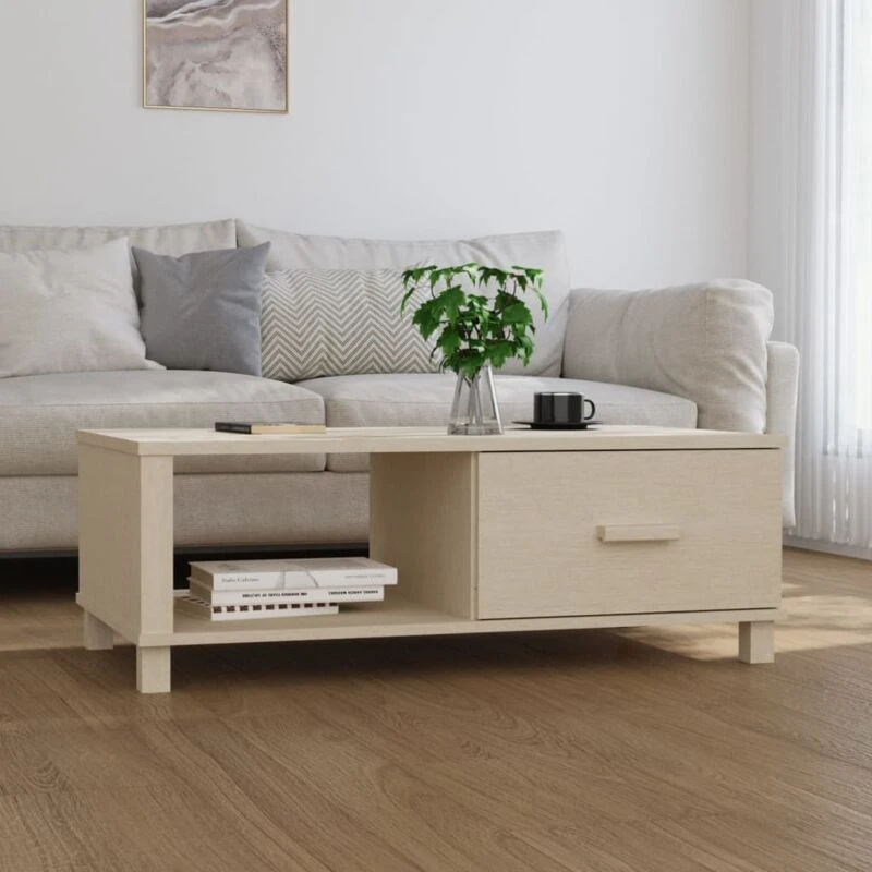 Image of VIDAXL Coffee Table hamar Honey Brown 100x55x35cm Solid Wood Pine Vidaxl 8720286817988