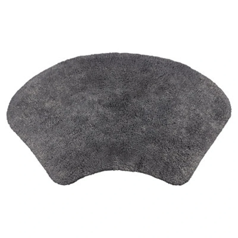 Image of Allure Bath Fashions Curved Shower Mat 100% Cotton - Charcoal