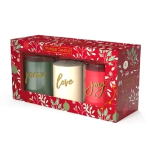 Image of Yankee Candle 3 Festive Tumbler Gift Set