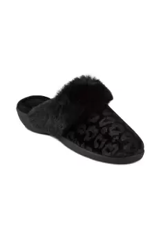 Image of Velour Heeled Mule Slipper