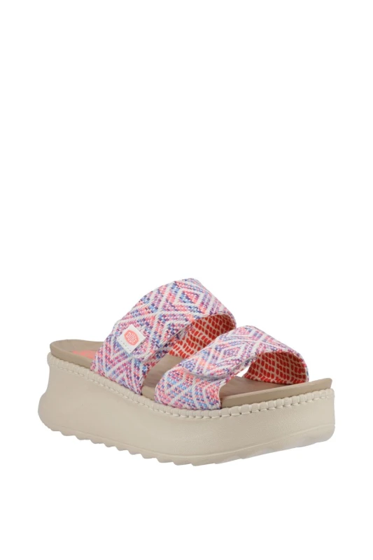 Image of HEYDUDE Womens Delray Slide Surf Baja Sandal Size: 7 Multicolor Female 7