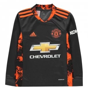 Image of adidas Manchester United Home Goalkeeper Shirt 2020 2021 Junior - Grey/Orange