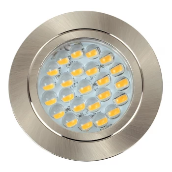 Image of Voyager Satin Nickel Recessed LED Downlight in Warm White