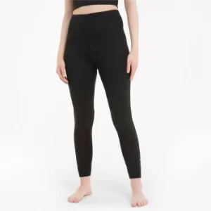 Image of PUMA Studio Ribbed High Waist 7/8 Womens Training Leggings, Black, size Small, Clothing