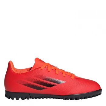 Image of adidas X .4 Junior Astro Turf Trainers - Red/SolarRed