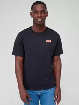 Image of Levis Small Logo Relaxed Fit T-Shirt - Black Size M Men