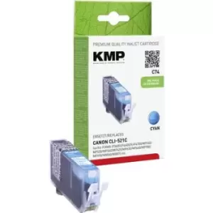 Image of KMP Ink replaced Canon CLI-521 Compatible Cyan C74 1510,0003