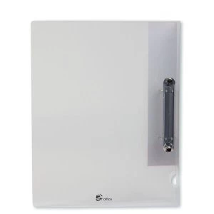 Image of 5 Star Office A4 Ring Binder 2 O Ring Translucent Polypropylene Clear Pack of 10