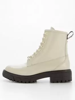 Image of Hugo Axel Lace Up Leather Boot White