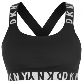 Image of DKNY Sport DKNY Medium Impact Logo Bra - Black