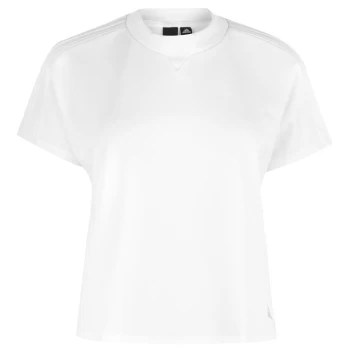 Image of adidas Ateetude Cropped T Shirt Ladies - White