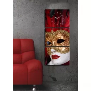 Image of 3P3040CS-37 Multicolor Decorative Canvas Wall Clock (3 Pieces)