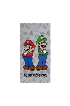 Image of Mario & Luigi Cotton Beach Towel