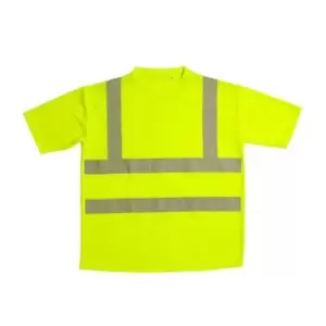 Image of Warrior Unisex Adult Hi-Vis T-Shirt (M) (Fluorescent Yellow)