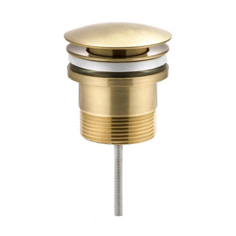 Image of Nes Home Universal Free Flow Click Clack Basin Waste Plug Brushed Brass