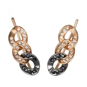 Image of Ladies Karl Lagerfeld Rose Gold Plated Ombre Chain Earrings