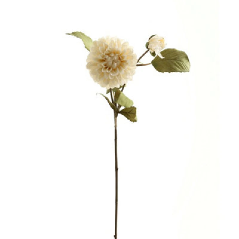 Image of Hill Interiors Dahlia Artificial Flower White/green (One Size)