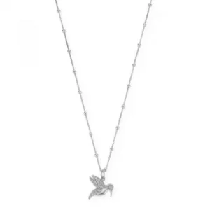 Image of ChloBo Sterling Silver Bobble Chain Hummingbird Necklace