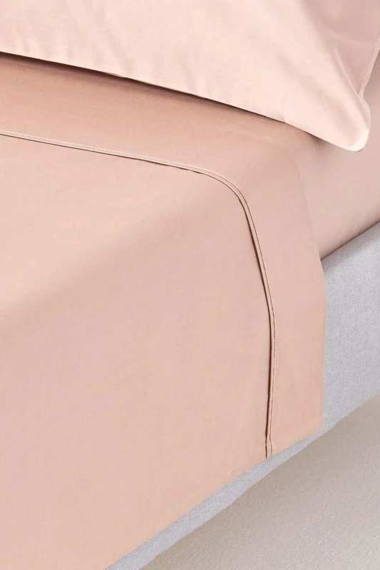 Image of Homescapes Moonlight Beige Egyptian Cotton Flat Sheet 1000 Thread Count, Single