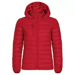 Image of Clique Womens/Ladies Hudson Padded Jacket (L) (Red)