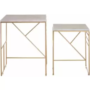 Image of Avantis Set of 2 Square Side Tables - Premier Housewares