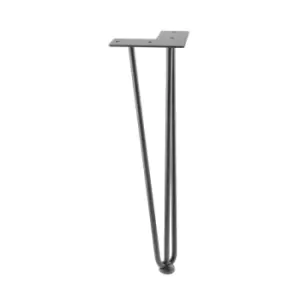 Image of GTV Harpin Metal Industrial Coffee Furniture Table Leg - Size 406mm, Pack of 3