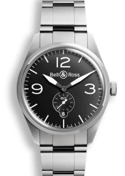 Image of Bell & Ross Watch Vintage BR 123 Officer Black Bracelet