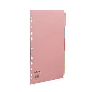 Image of Original Concord A4 Commercial Subject Dividers 5 Part Assorted Colours