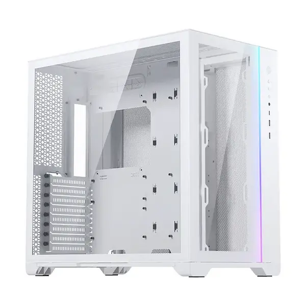 Image of Magniumgear NEO Qube 2 Dual Chamber ATX Mid-Tower DRGB Gaming PC Case - White - MG-NE620Q_DWT02