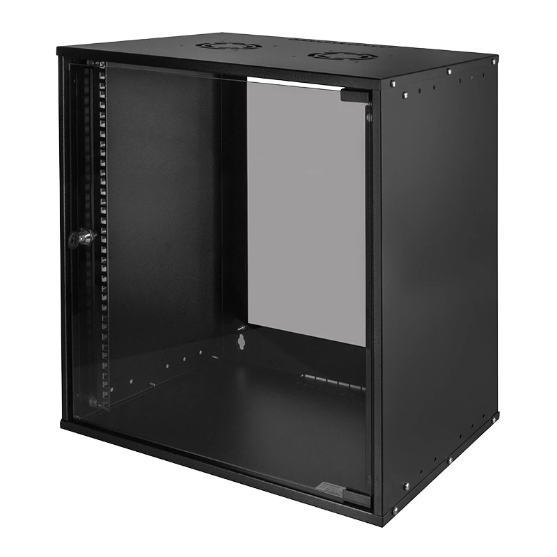 Image of LogiLink W12C55B rack cabinet 12U Wall mounted rack Black