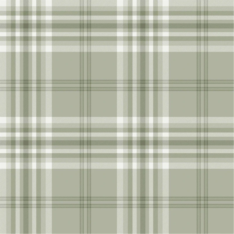 Image of Catherine Lansfield Kelso Check Wallpaper Sage Green unisex One Size