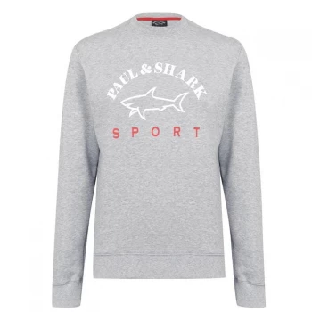 Image of Paul And Shark Sport Chest Logo Sweatshirt - Grey 930