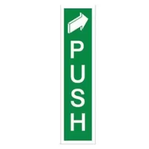 Image of The House Nameplate Company Push Fire Information Sign, (H)200mm (W)50mm