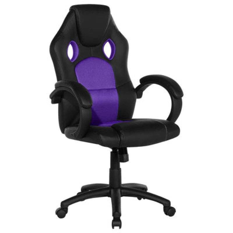 Image of Beliani Office Chair Fighter Faux Leather Violet