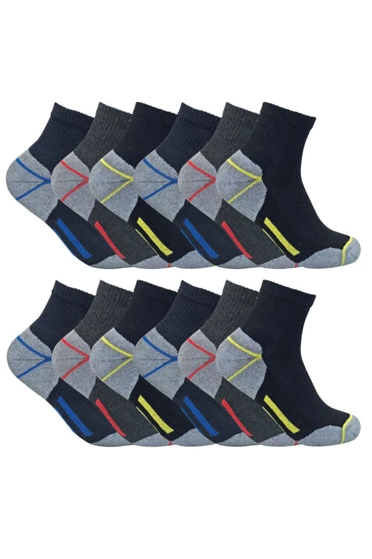 Image of Sock Snob Sock Snob Men Ultimate Low Cut Work Heavy Duty Works Socks Size: 6-11 Multi 6-11 Male 5060597070935
